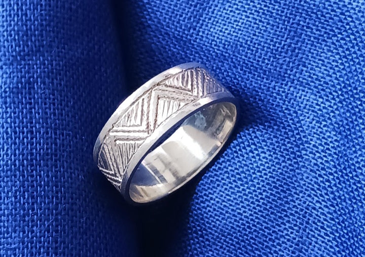 Bague touareg en argent massif