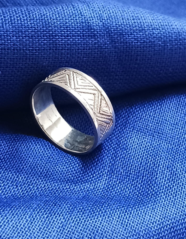 Bague touareg en argent massif