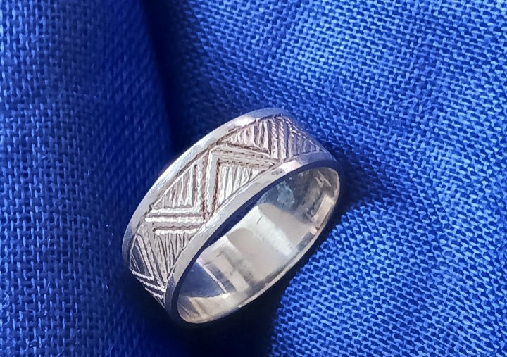 Bague touareg en argent massif