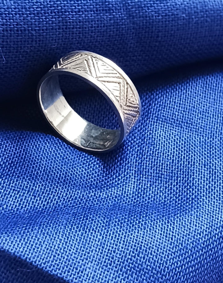Bague touareg en argent massif