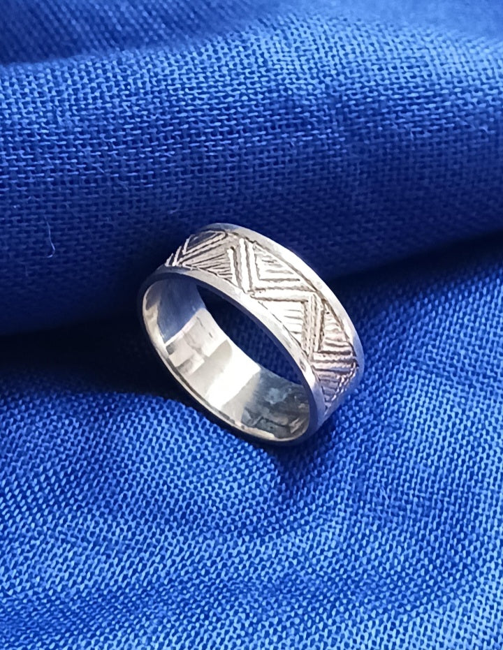 Bague touareg en argent massif