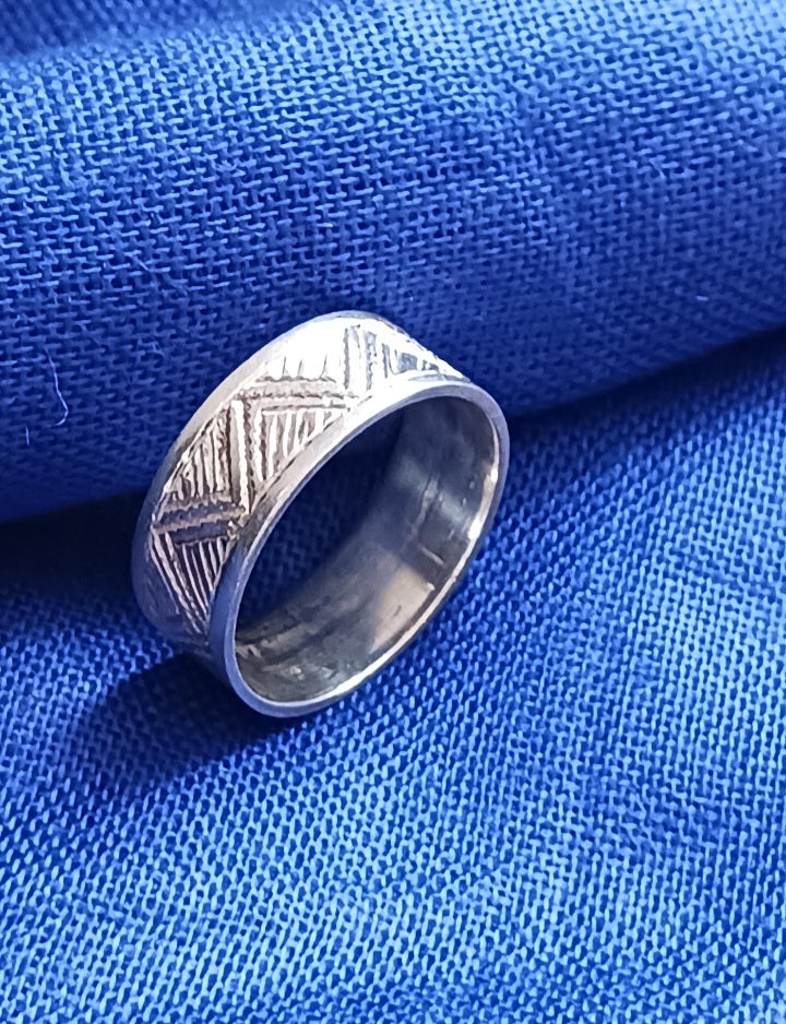 Bague touareg en argent massif