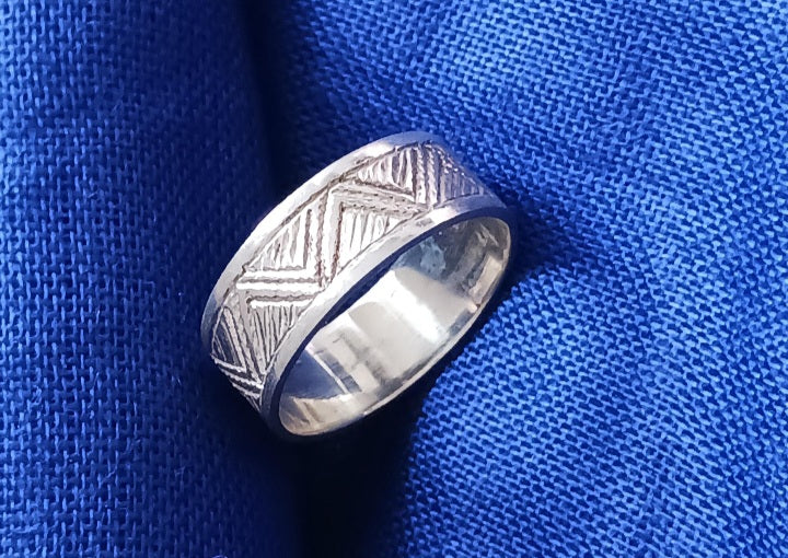 Bague touareg en argent massif