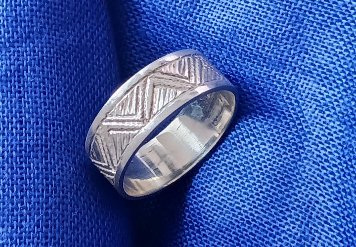 Bague touareg en argent massif