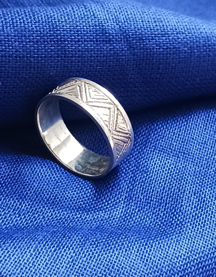Bague touareg en argent massif