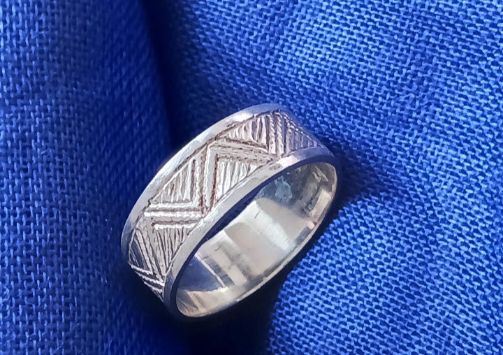 Bague touareg en argent massif