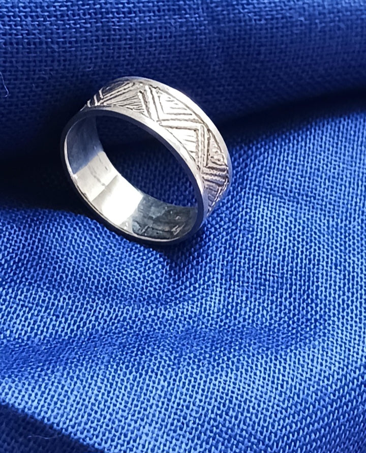 Bague touareg en argent massif