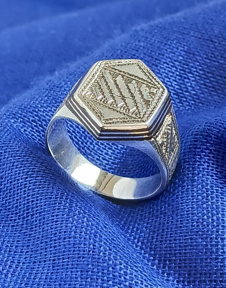 Bague touareg en argent massif