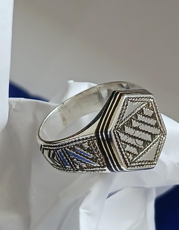 Bague touareg en argent massif