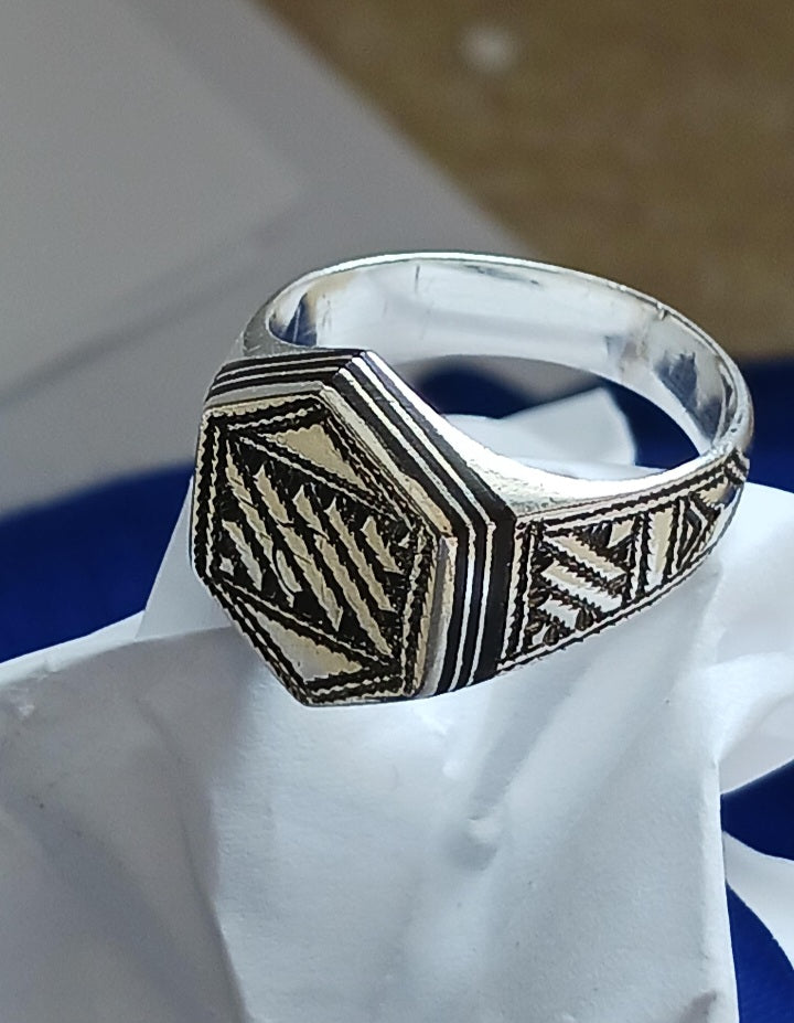 Bague touareg en argent massif