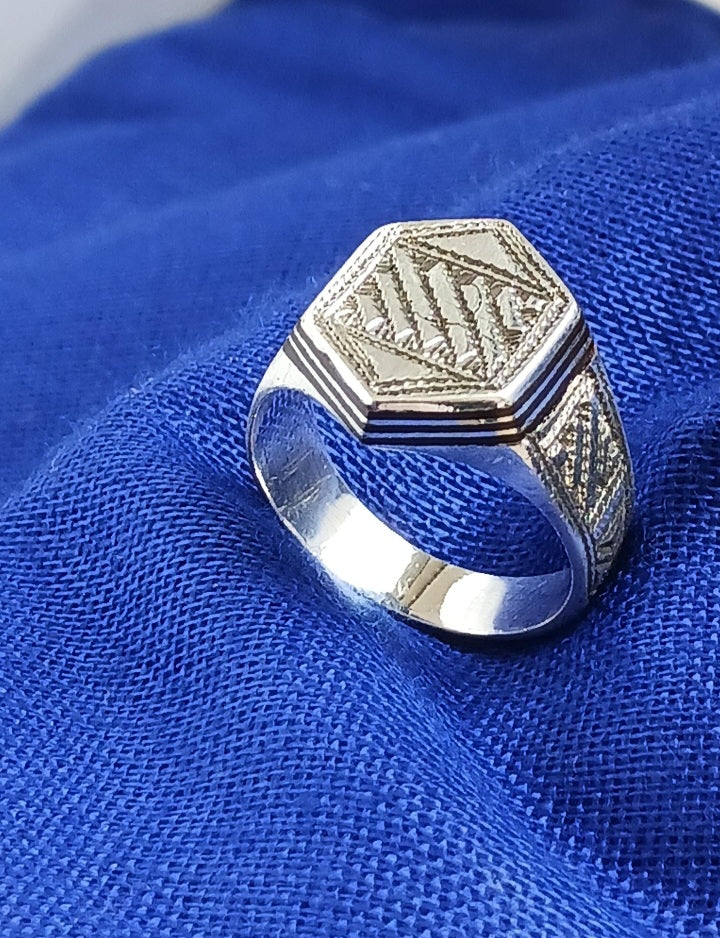 Bague touareg en argent massif