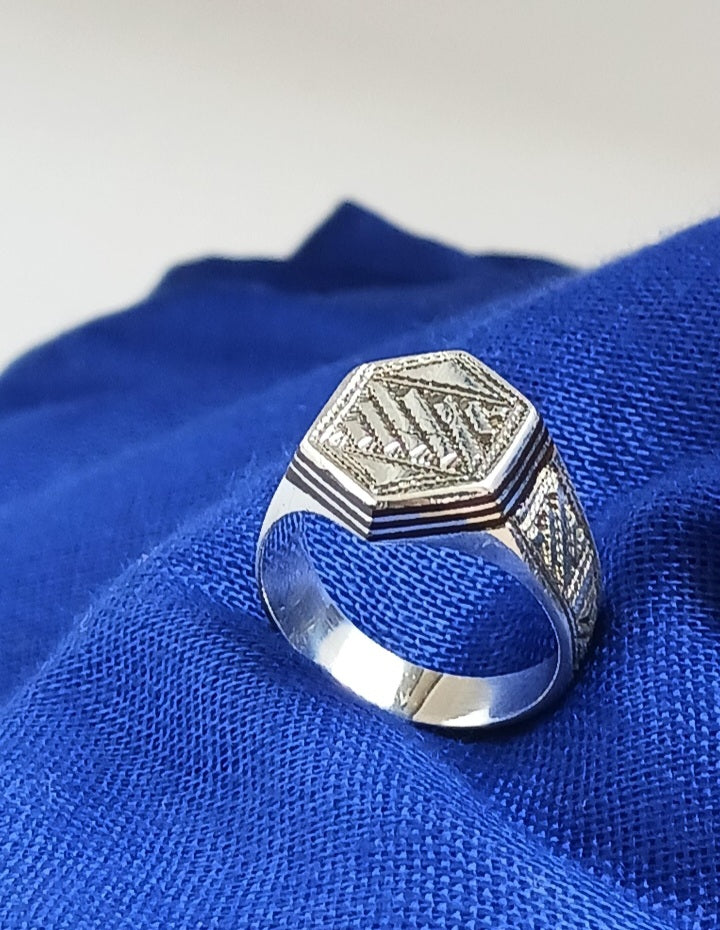 Bague touareg en argent massif