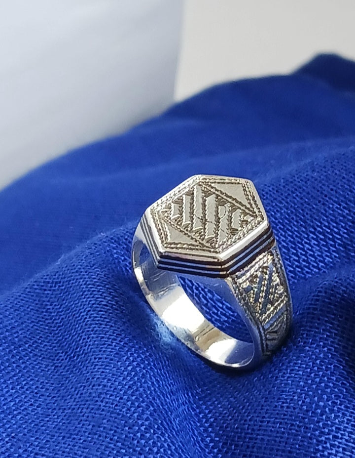 Bague touareg en argent massif