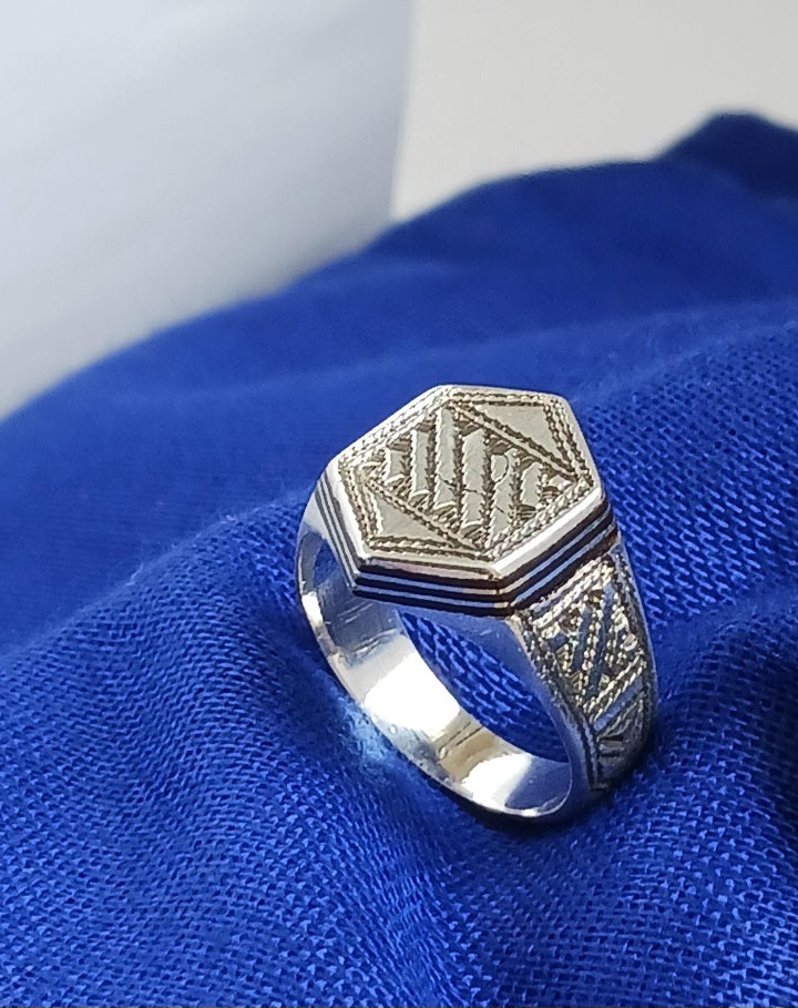 Bague touareg en argent massif