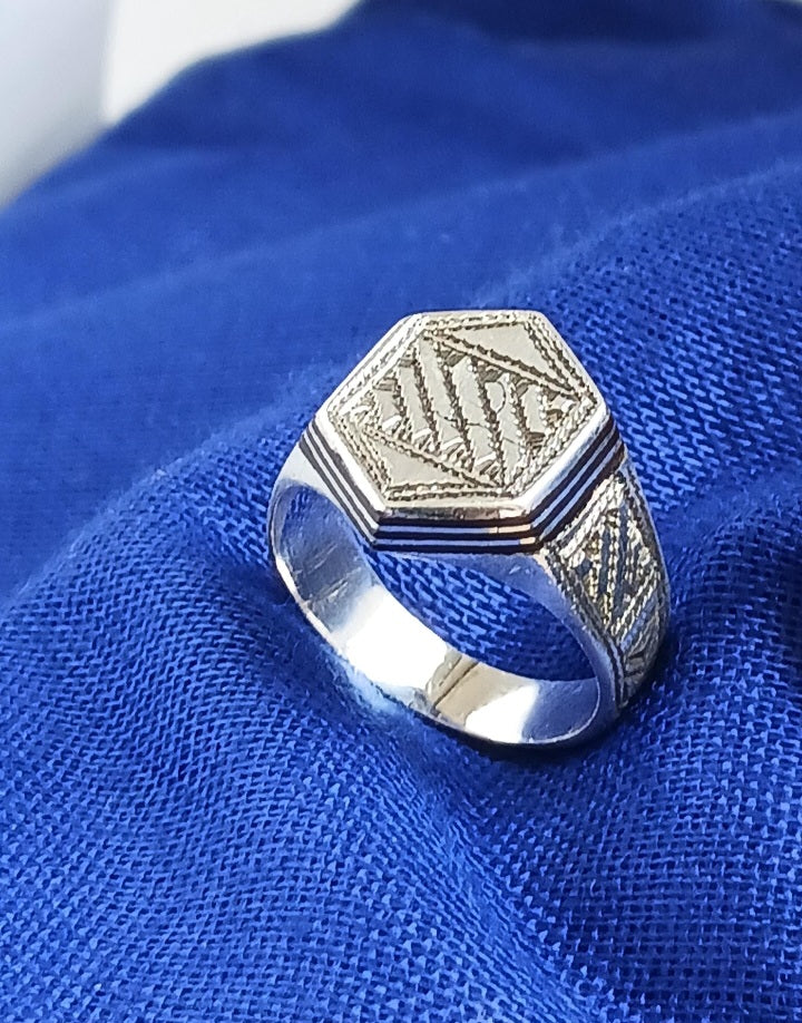 Bague touareg en argent massif