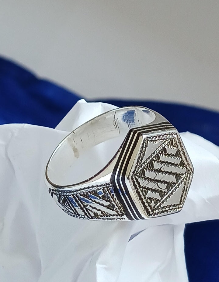Bague touareg en argent massif