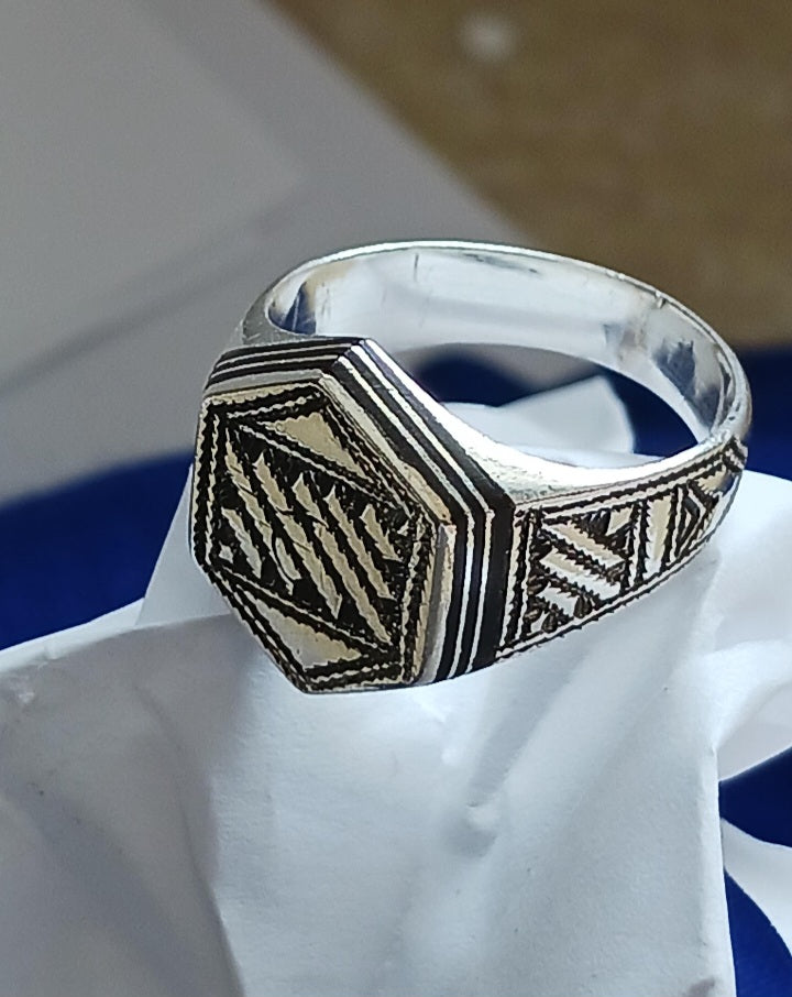 Bague touareg en argent massif