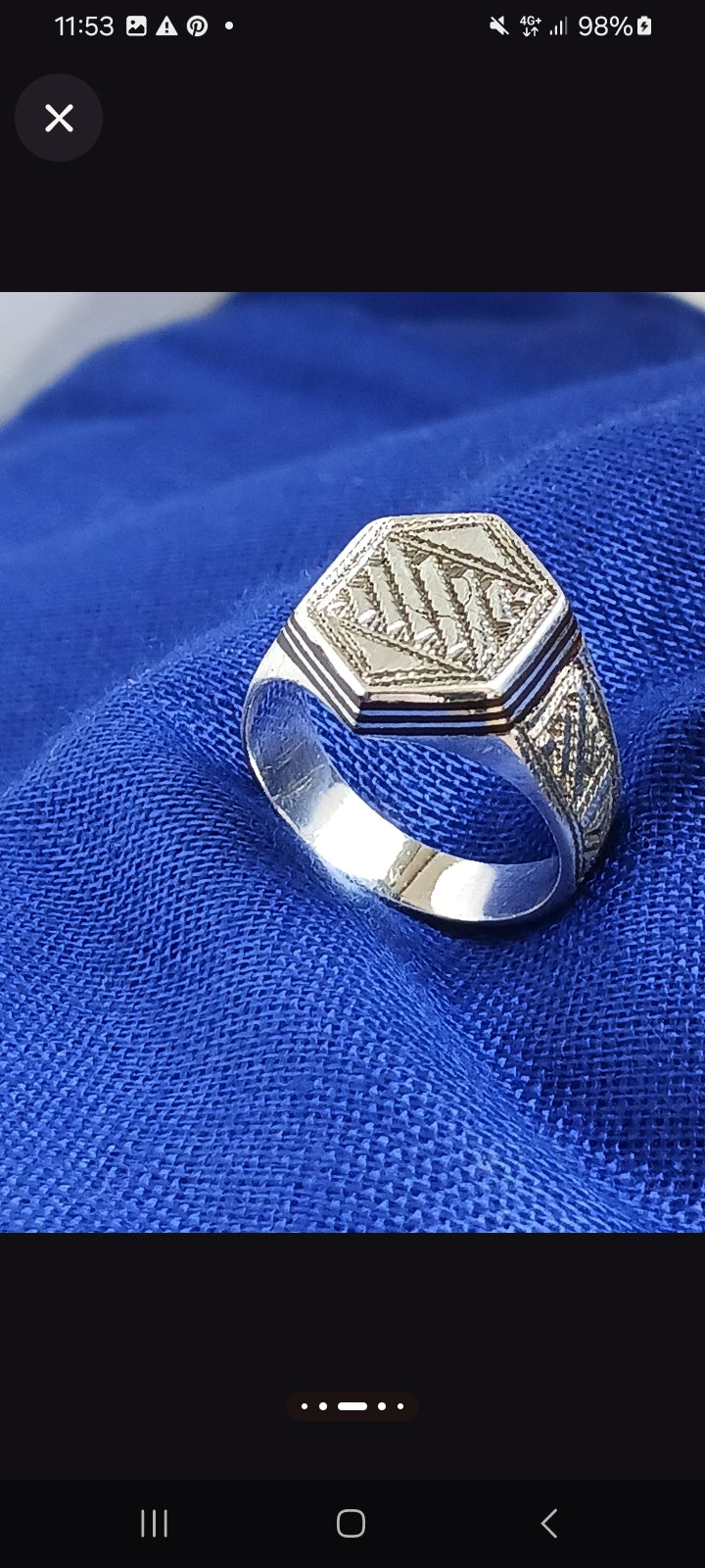 Bague touareg en argent massif