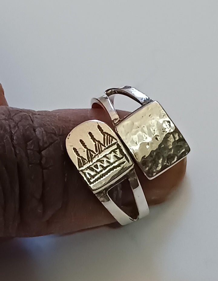 Bague touareg en argent massif