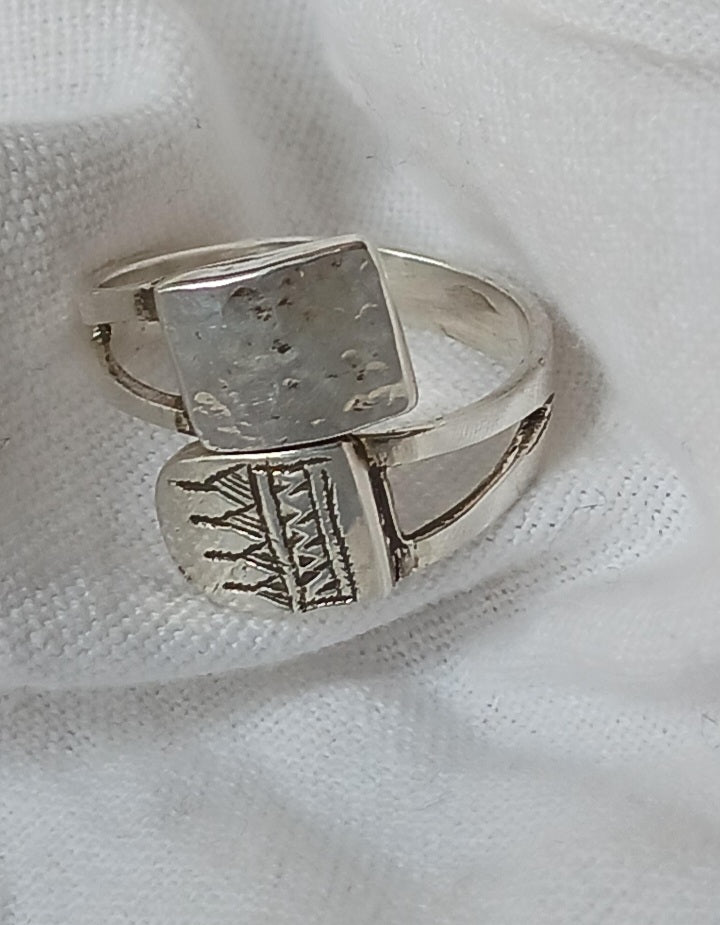 Bague touareg en argent massif