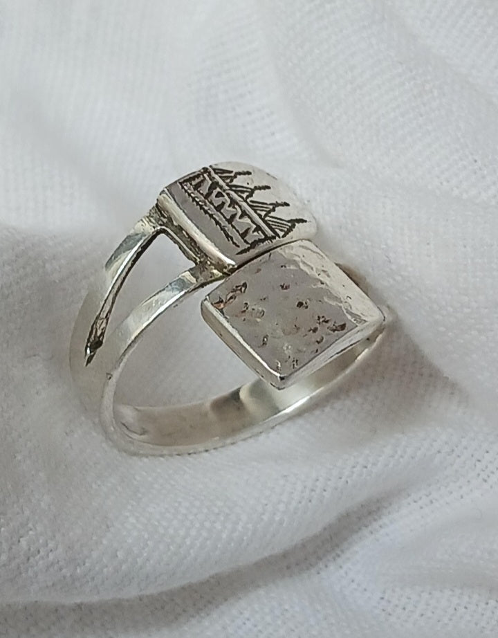 Bague touareg en argent massif
