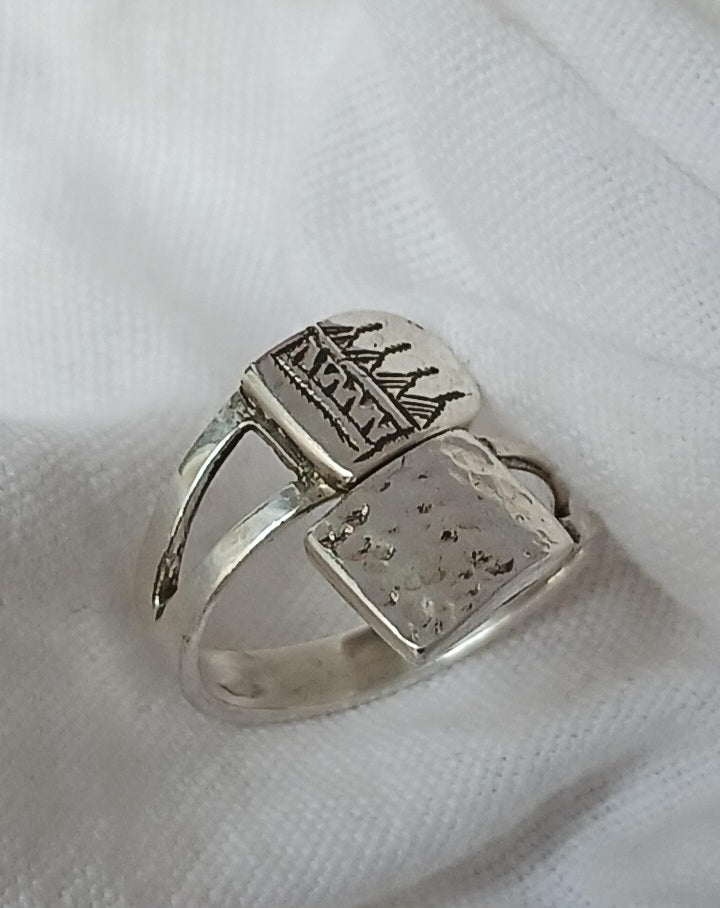 Bague touareg en argent massif
