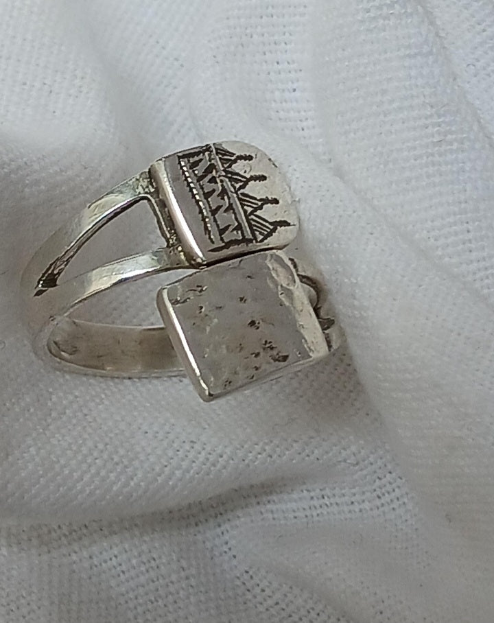 Bague touareg en argent massif