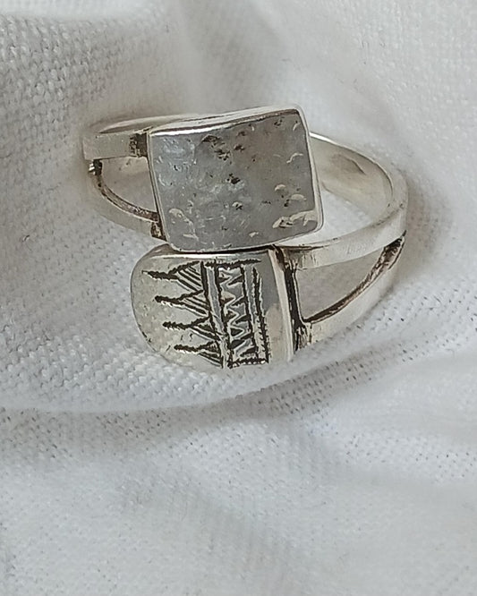 Bague touareg en argent massif