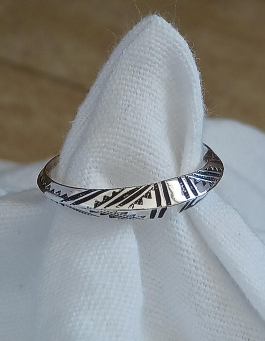 Bague touareg en argent massif