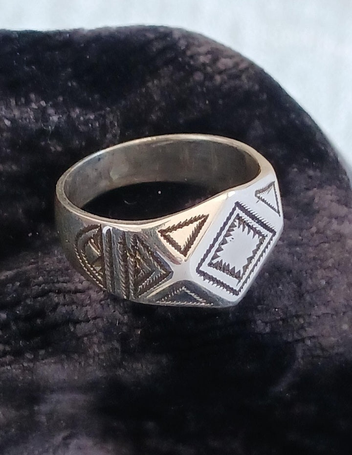 Bague touareg en argent massif
