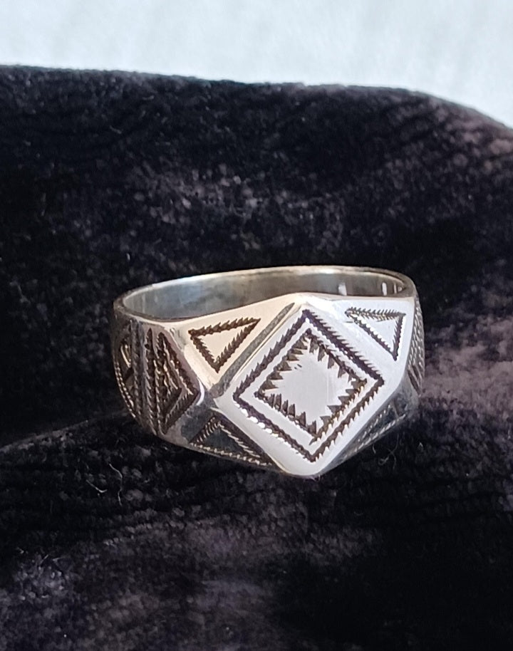 Bague touareg en argent massif