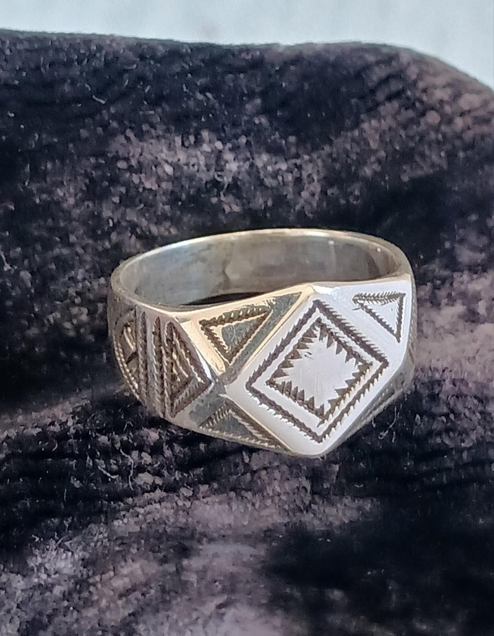 Bague touareg en argent massif