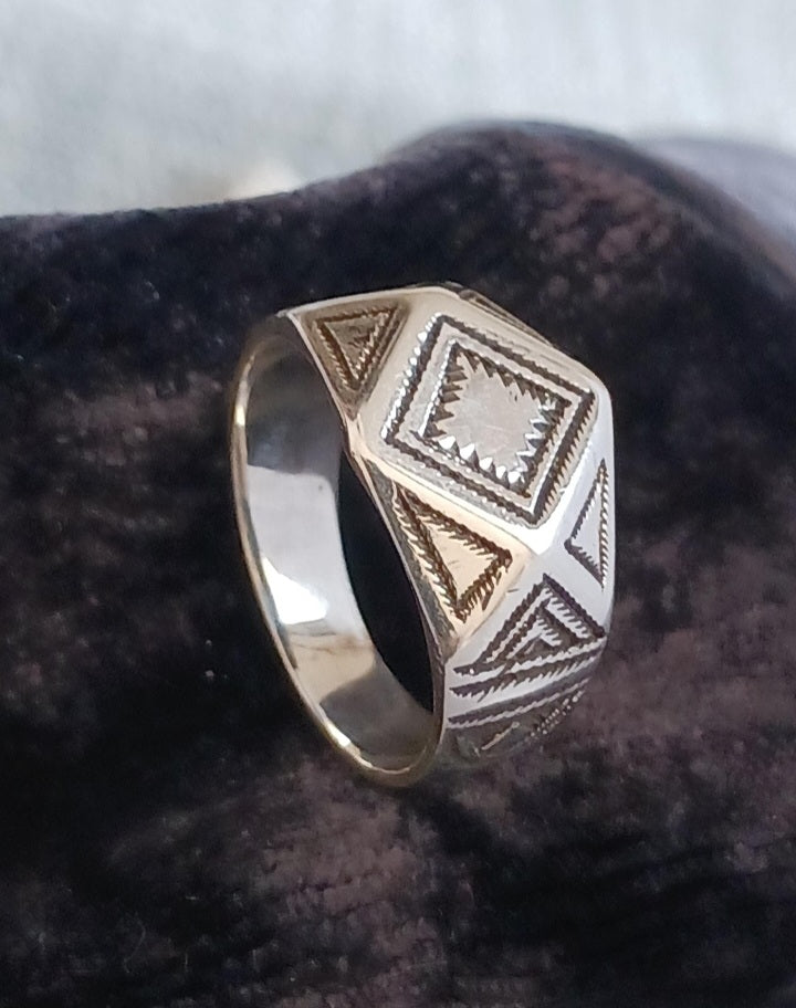 Bague touareg en argent massif