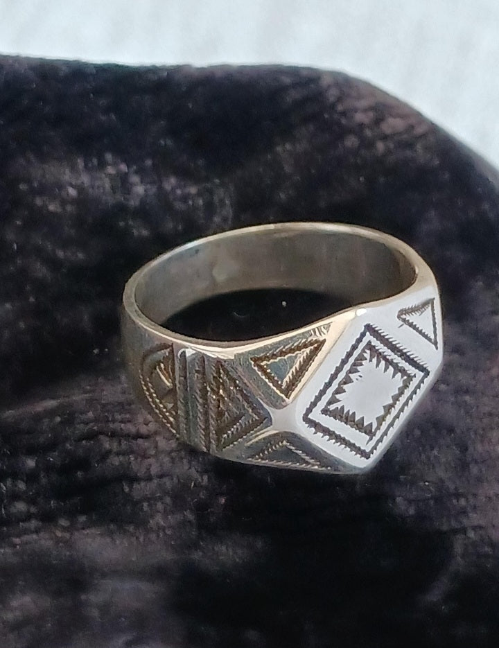 Bague touareg en argent massif