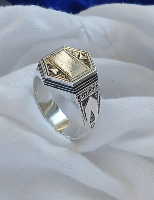 Bague touareg en argent massif