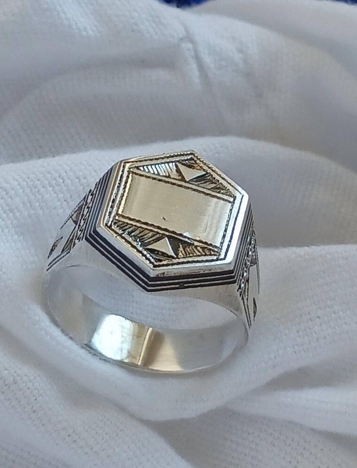 Bague touareg en argent massif