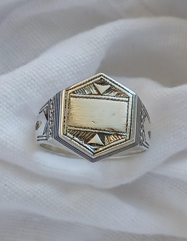 Bague touareg en argent massif
