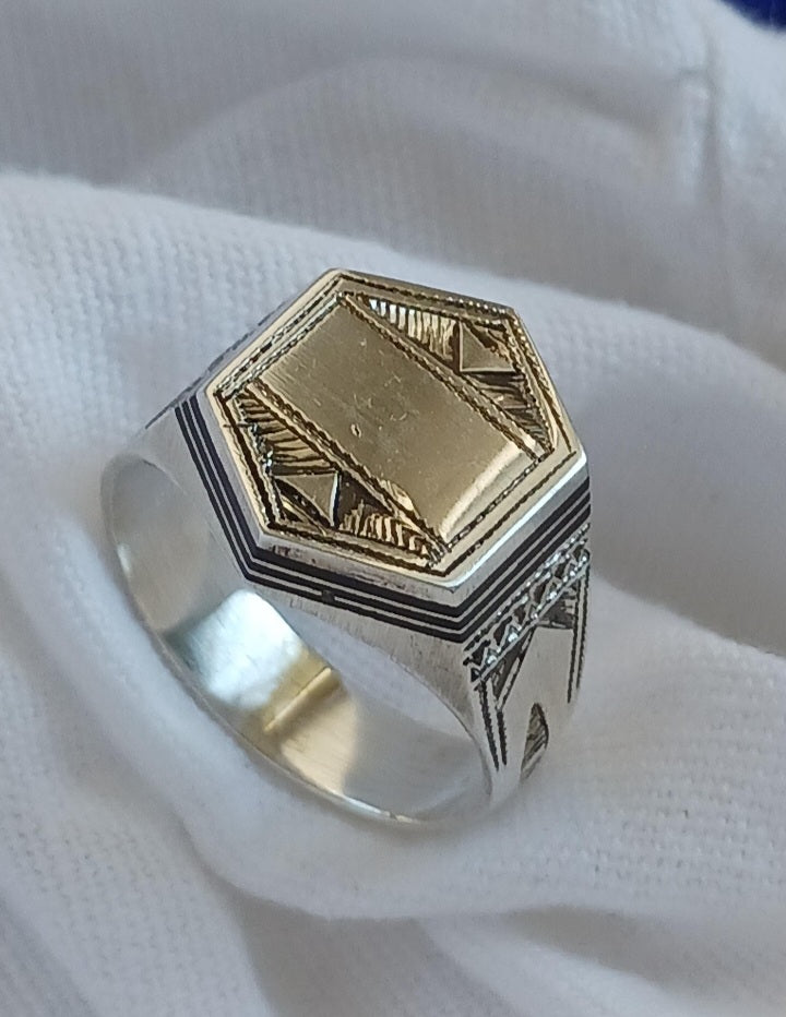 Bague touareg en argent massif