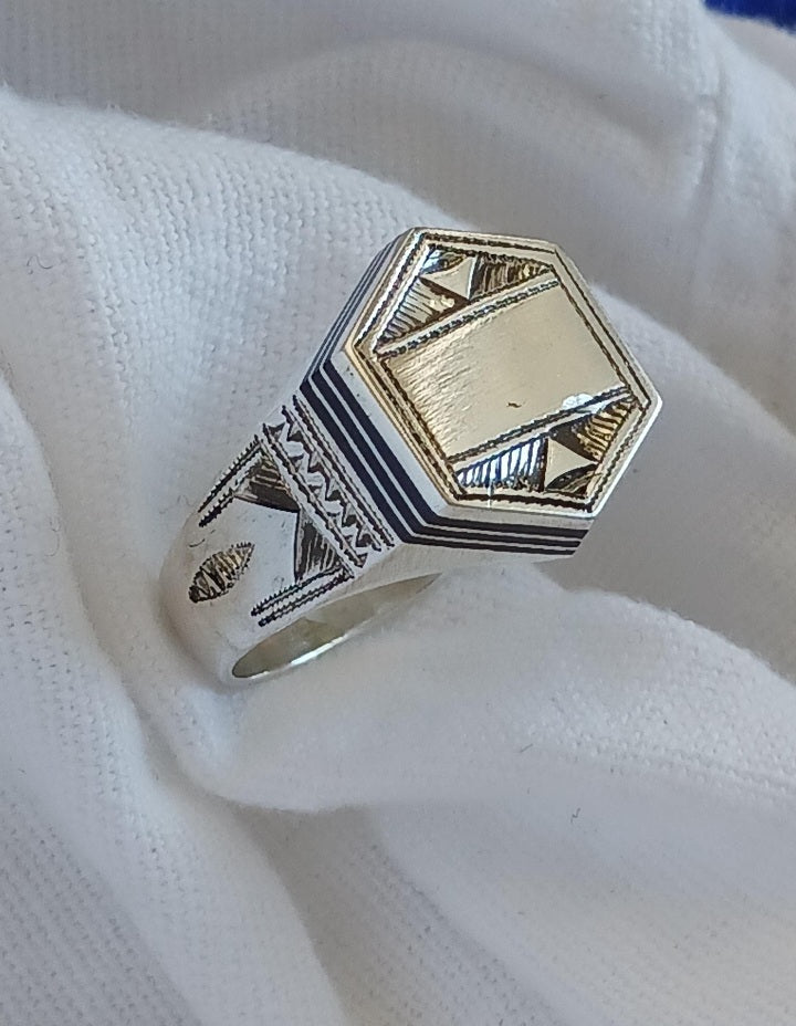 Bague touareg en argent massif