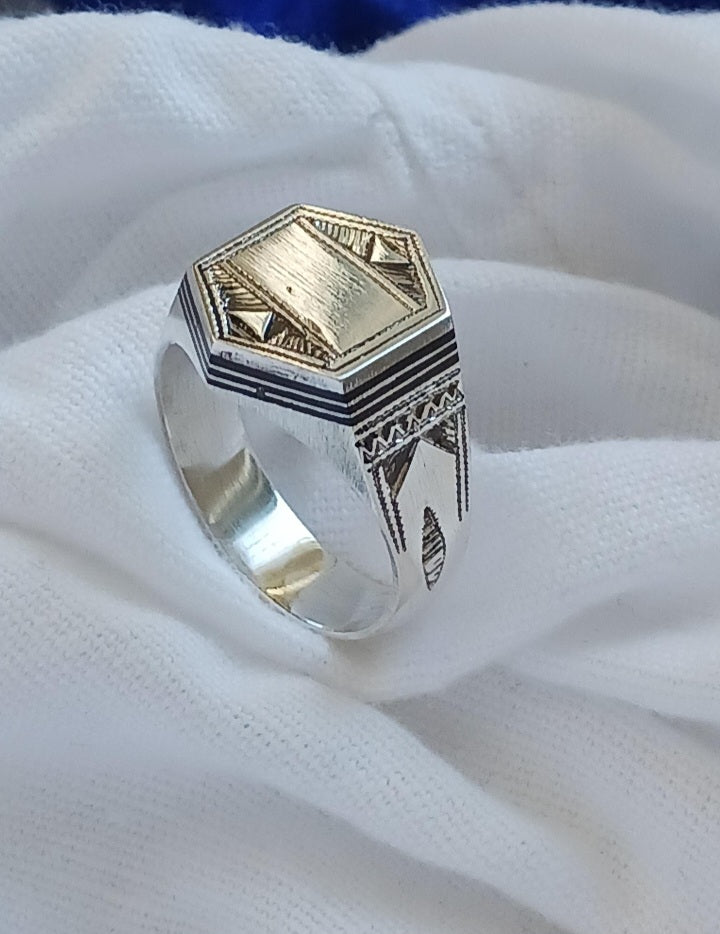 Bague touareg en argent massif