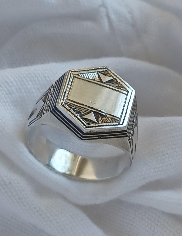 Bague touareg en argent massif