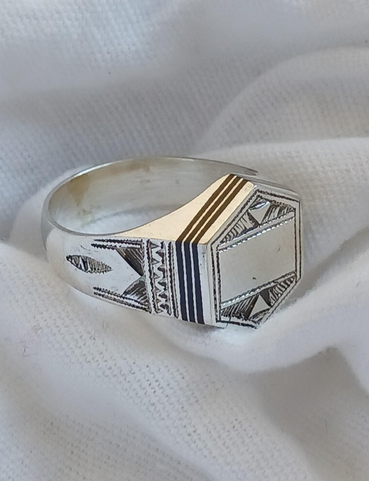 Bague touareg en argent massif