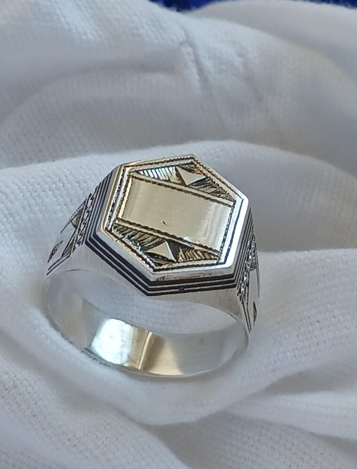 Bague touareg en argent massif