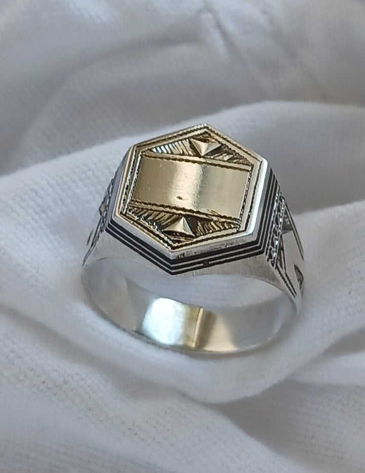 Bague touareg en argent massif