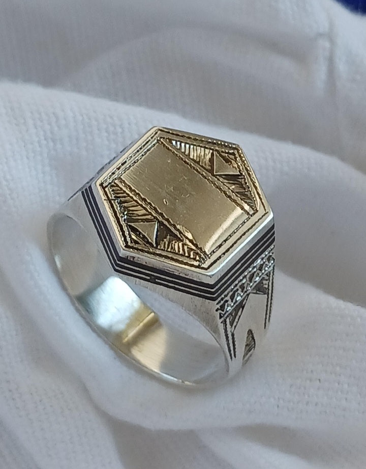 Bague touareg en argent massif