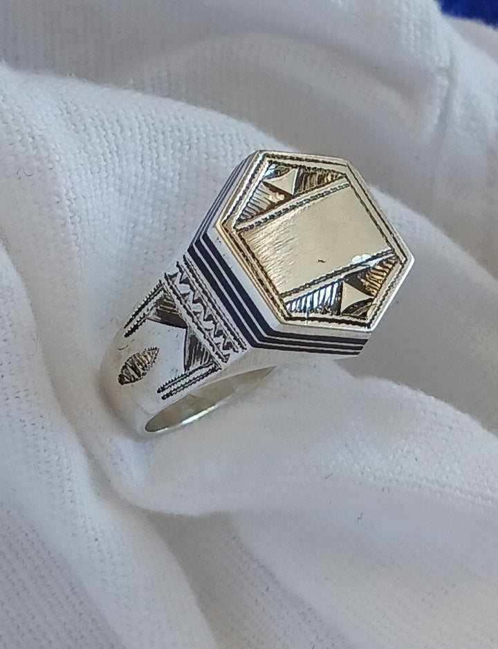 Bague touareg en argent massif