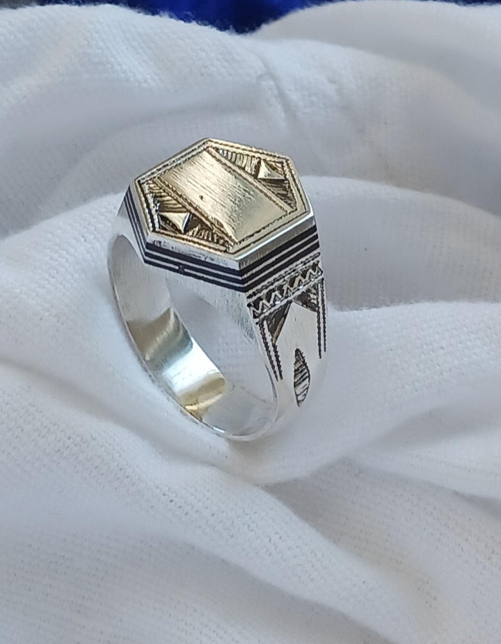 Bague touareg en argent massif