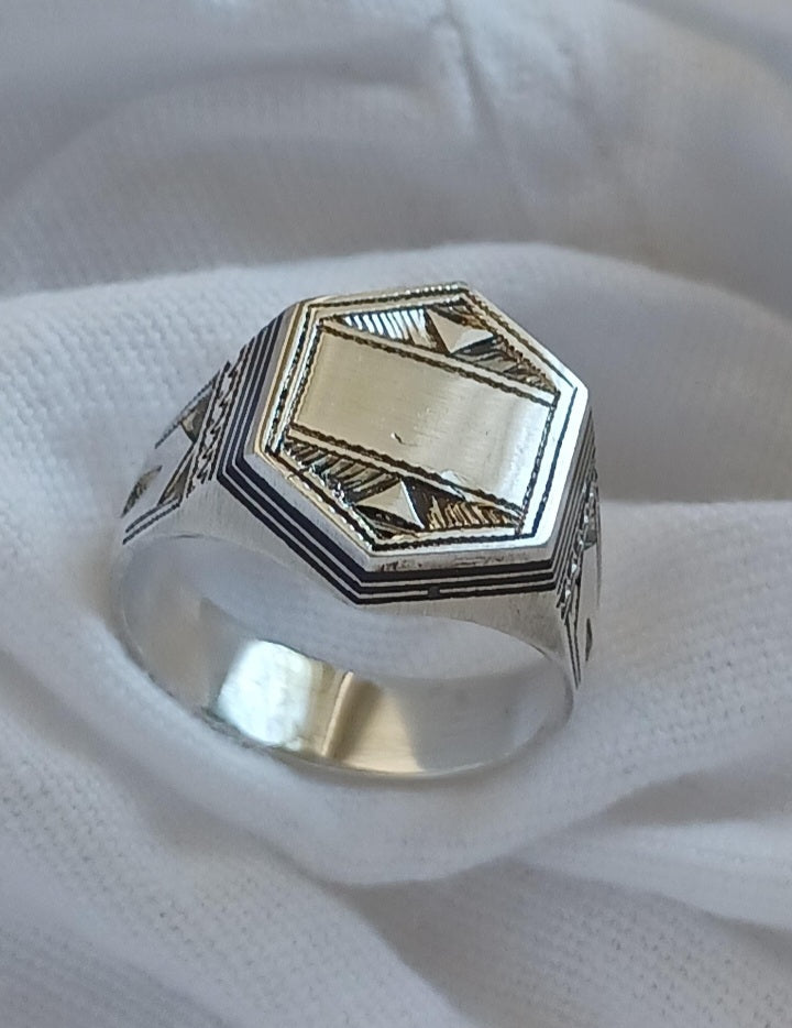 Bague touareg en argent massif