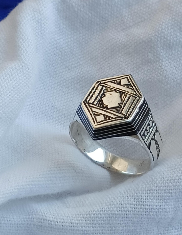 Bague touareg en argent massif