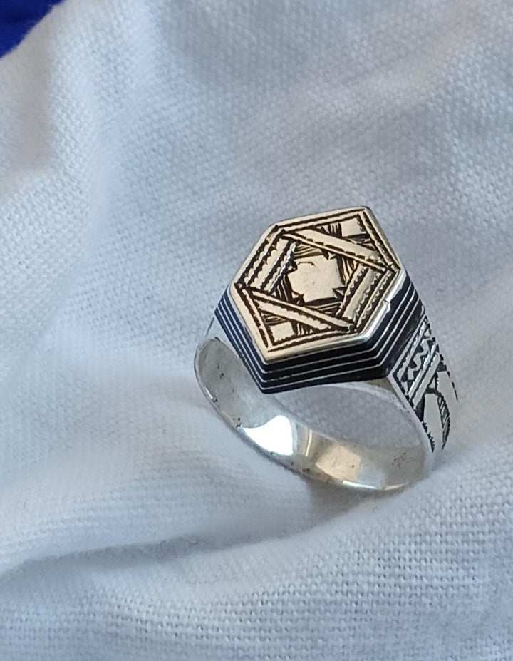 Bague touareg en argent massif